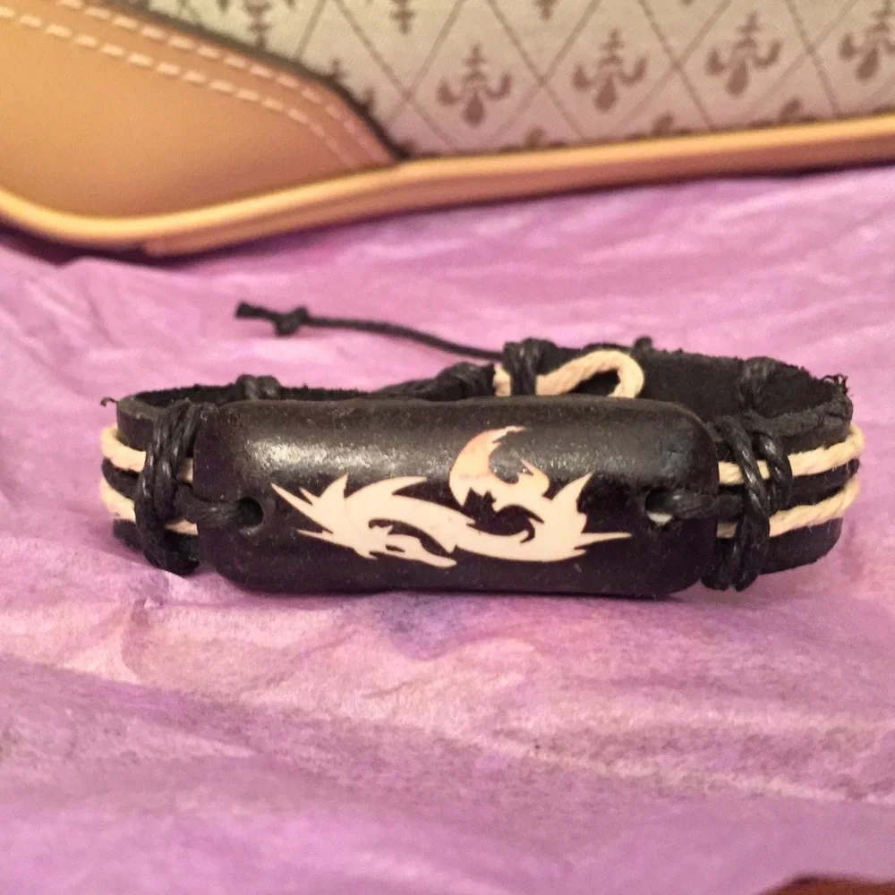 Vintage Dragon Handmade adjustable tribal single bracelet NEW NWOT